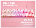 NUBWO Gaming Keyboard NK-32 Fortune (Pink Edition) (Thai Layout)