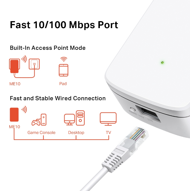 Mercusys ME10 Wifi Range Extender 300Mbps