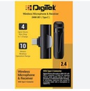 DigiTek DWM-001 Type-C Wireless Microphone &amp; Receiver 2.4GHz