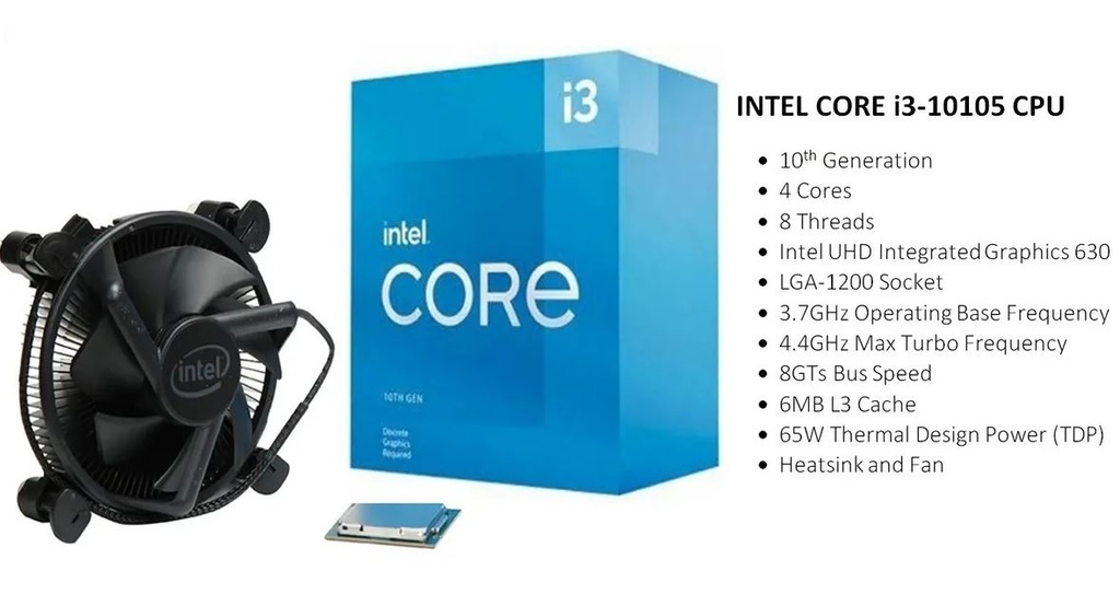 Intel CPU i3-10105 (10th Gen 3.7GHz)