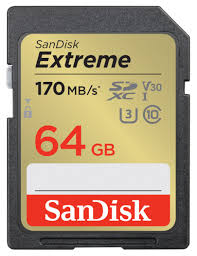 Sandisk Extreme SDXC UHS-I 64GB SD Card 170MB/s