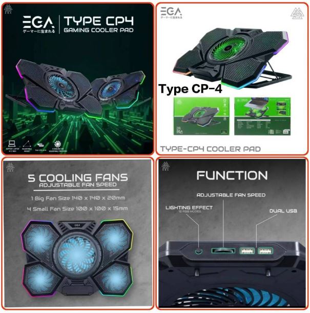 EGA TYPE-CP4 Gaming Cooling Pad