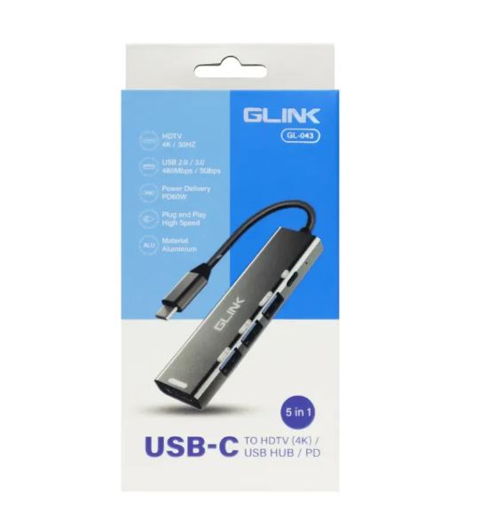 G-Link GL-043 TYPE-C 5 in 1 Adapter
