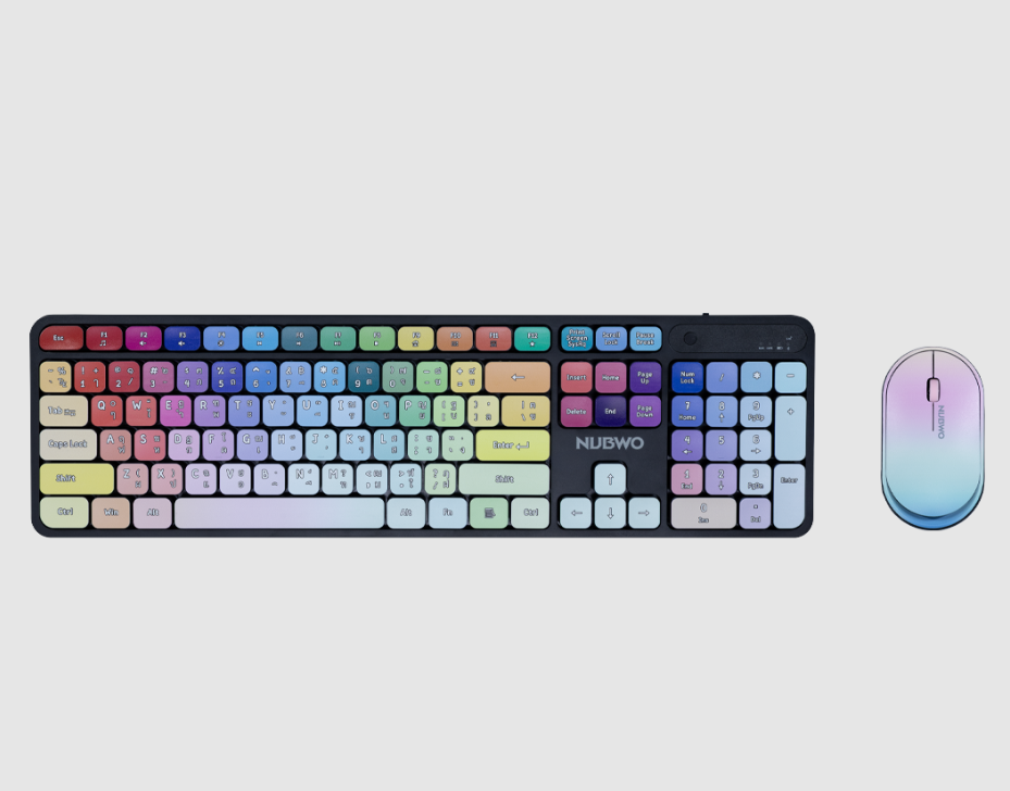 NUBWO NKM-643 Bluetooth +Wireless Keyboard and Mouse