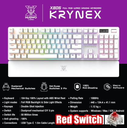 NUBWO X806 Mechanical Gaming Keyboard