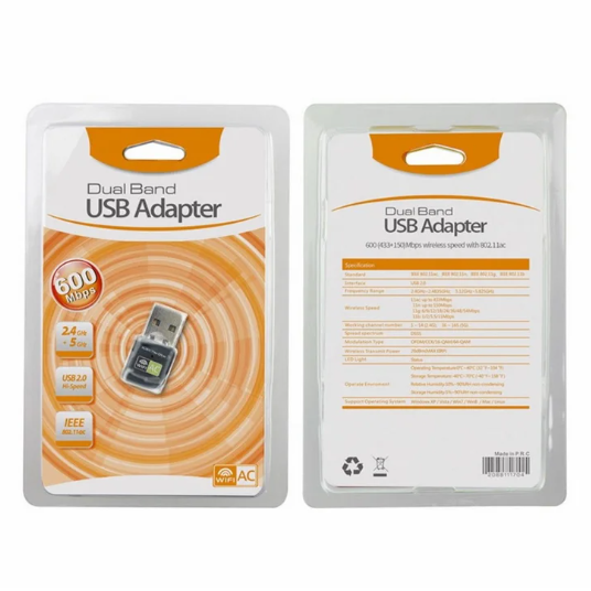 USB Wifi Adapter 600 Mbps (Without Antenna)