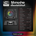 SIGNO CP-513 10-17&quot; RGB Laptop Cooling Stand