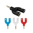 Music Lover 3.5mm Headphone Mic Audio Y Splitter (QH-C1190)