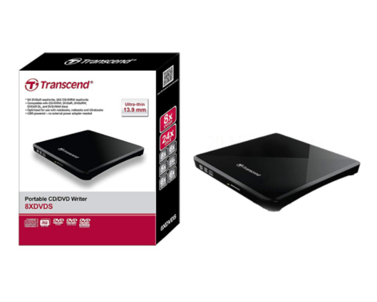 Transcend External DVD R/W (Ultra Thin) TX8XDVDS-B