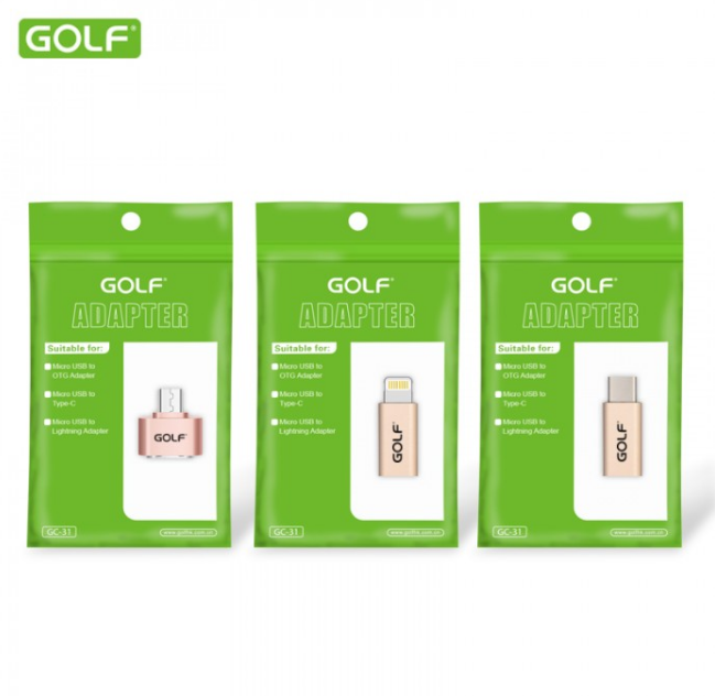 GOLF GC-31,IPhone Lighting Adaptor (Gold)