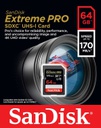 Sandisk Extreme SDXC UHS-I 64GB SD Card 170MB/s