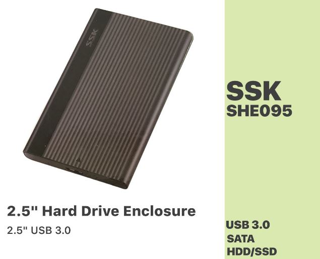 SSK USB 3.0 SHE-095 2.5&quot; Hard Drive Enclosure