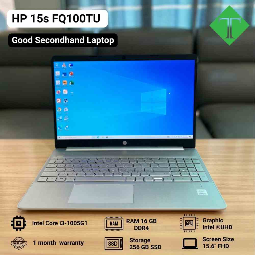HP 15s FQ100TU (i3-1005G1, 16GB, 256GB, 15.6&quot;)Silver