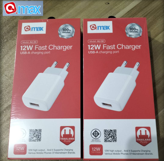 Max AU-50 12W Fast Charger (USB-A Charging Port)