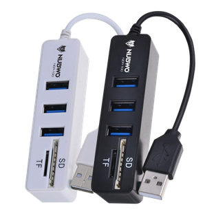 Nubwo NCR-100 3 Ports USB Hub and Card Reader Combo (SD, TF, 2.0 USB)