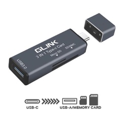 [105091] GLink GL-044 3 in 1 Type-C Card Reader