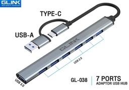 [139077] G-Link GL-038 7 in 1 USB Hub (All USB Type-C interface)
