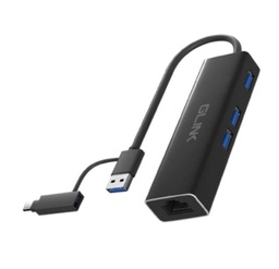 [109407] G-Link GL-034 4 in 1 USB 3.0/ TYPE-C HUB + GIGABIT ETHERNET ADAPTER