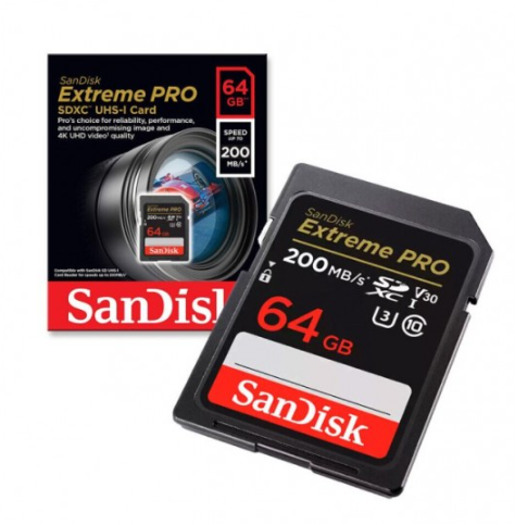 Sandisk Extreme Pro SDXC UHS-I 64GB SD Card 200MB/s