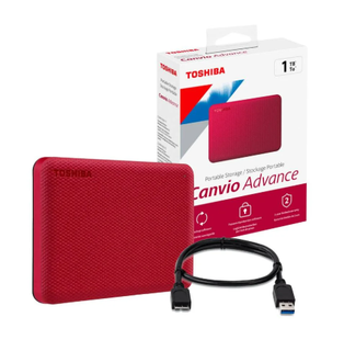 Toshiba Advance External Hard Disk 1TB (Red)