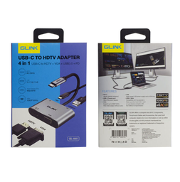 [103300] G-Link GL-030 USB-C to HDMI/VGA 4 in 1 Type-C Adapter