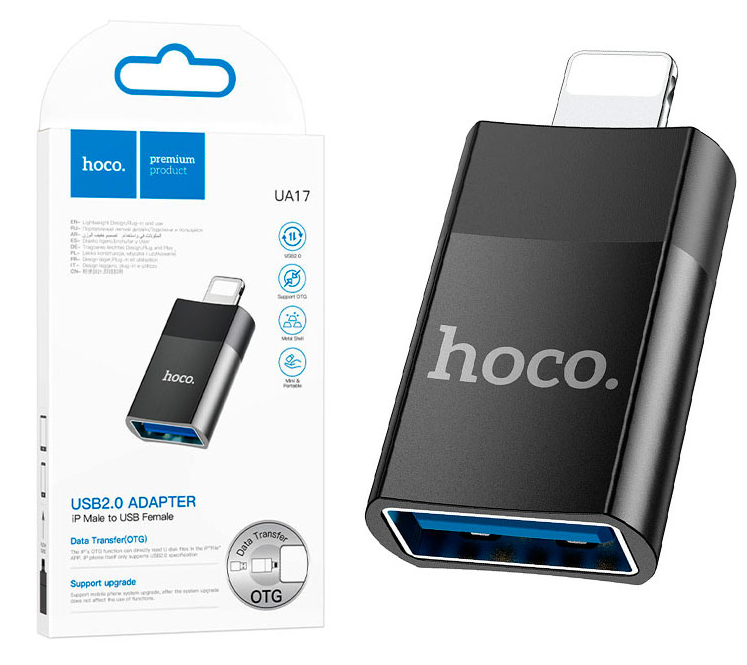 HOCO UA17 iP Male to USB Female OTG Adapter