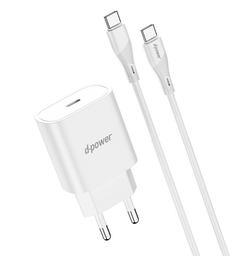 [200250] d-power AP-24 20W Charger and Data Cable (USB-C to USB-C)