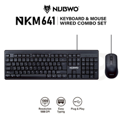 [121230] Nubwo NKM641 Wired Keyboard + Mouse Combo Set